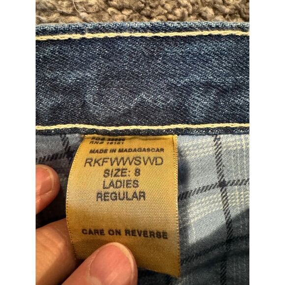 Real Work Wear Womens 8R Flannel Lined Carpenter Jeans - Picture 6 of 8